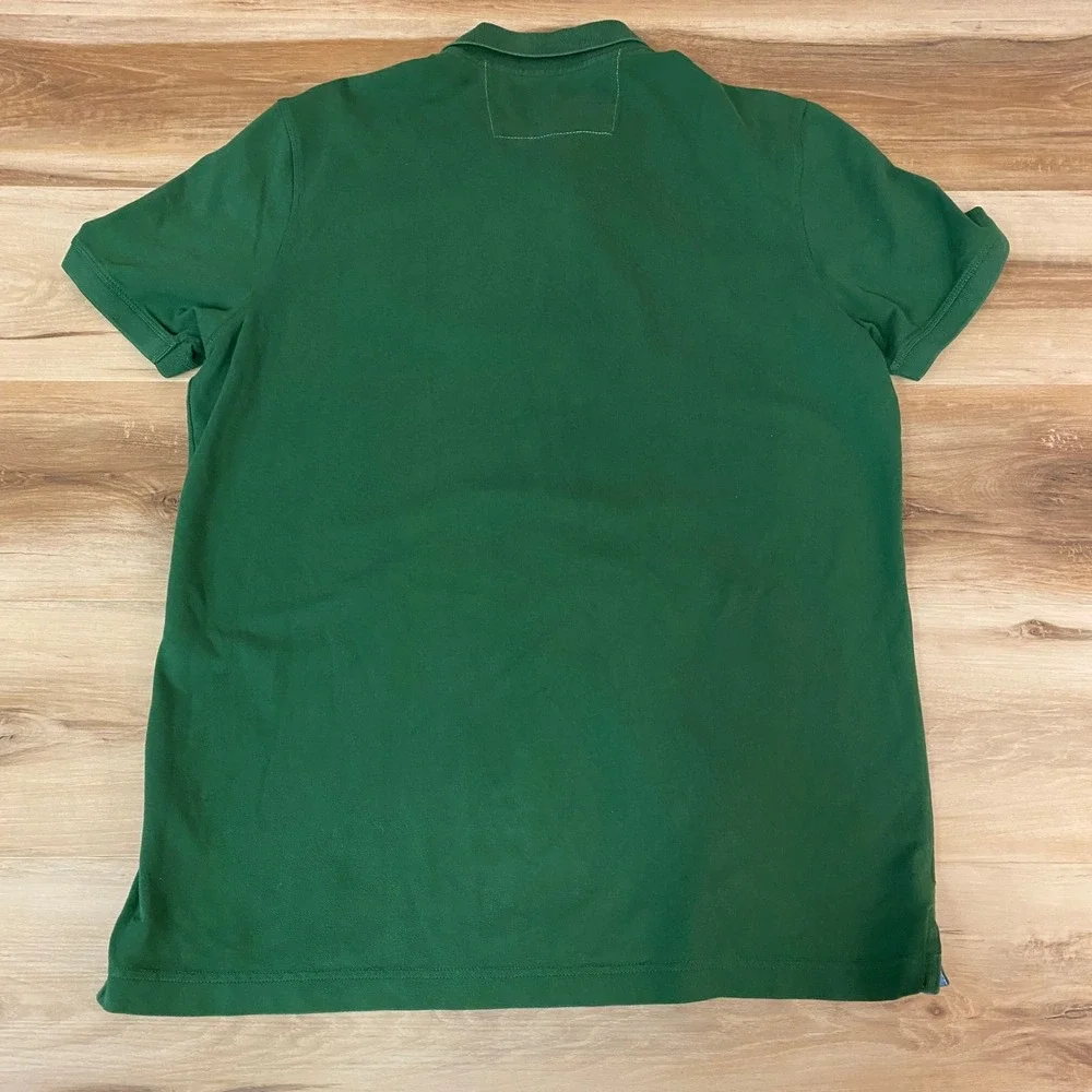 Banana‎ Republic Polo Shirt Mens Large Standard Fit Green Cotton Short Sleeve